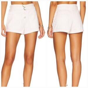 Tularosa Valentina Embroidered Shorts in White Small